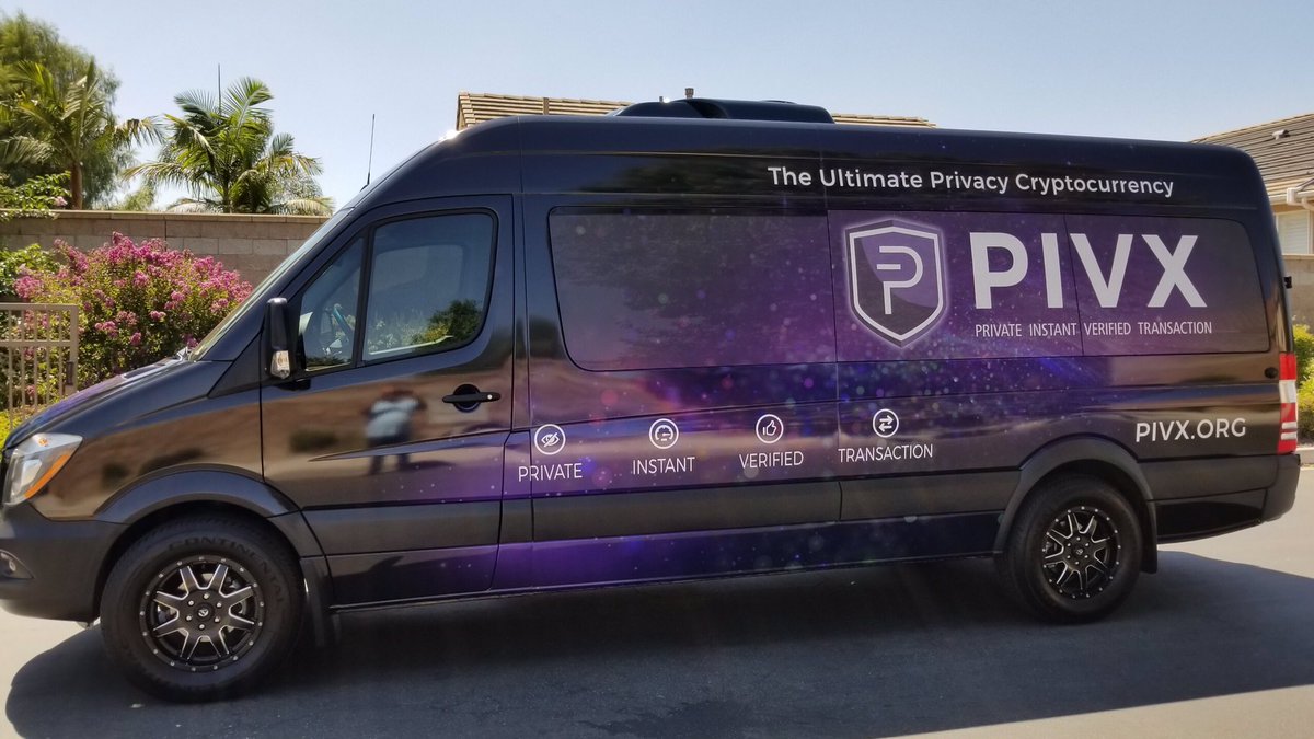 _PIVX's tweet photo. 1 of over 7500 passionate #PIVXfans wraps his #Mercedes Benz Sprinter limo!  Way to go pappos42! #cryptocurrency #passion https://t.co/ZHsyBCG2wU