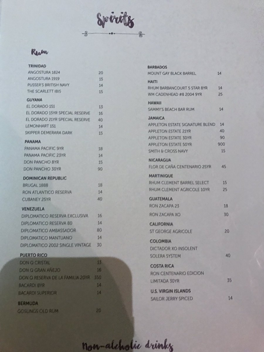 RumScript's tweet image. The Rum list at @ChicaLasVegas inside the @VenetianVegas.