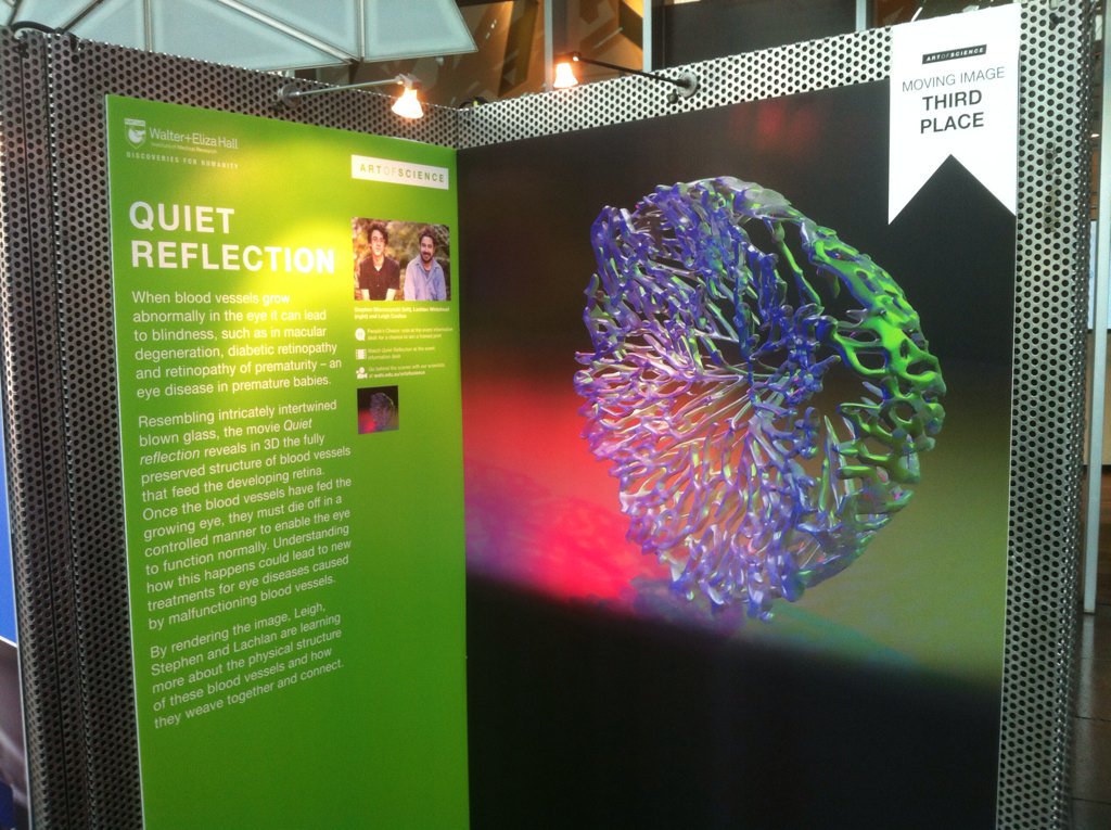 The #artofscience exhibition by <a href="/WEHI_research/">WEHI (Walter and Eliza Hall Institute)</a> is on display at <a href="/FedSquare/">Fed Square</a> for #natsciwk