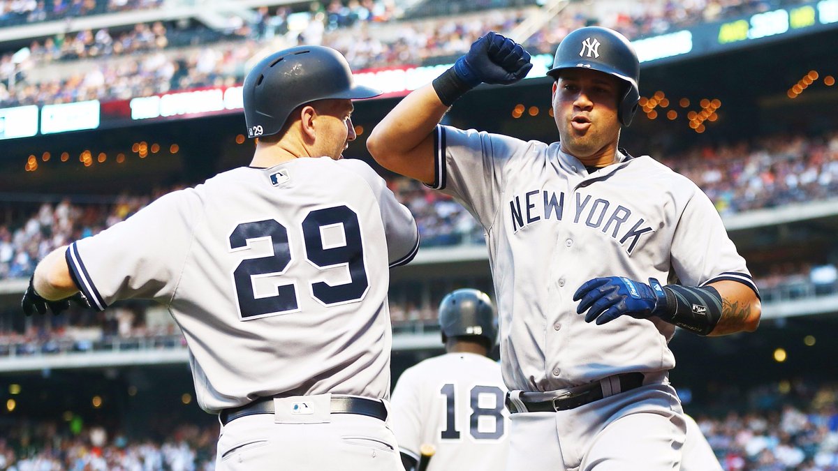 Yankees's tweet photo. #StartSpreadingTheNews, this is our city.

Final: Yankees 7, The Team We Swept 5. https://t.co/aysUhpKrry
