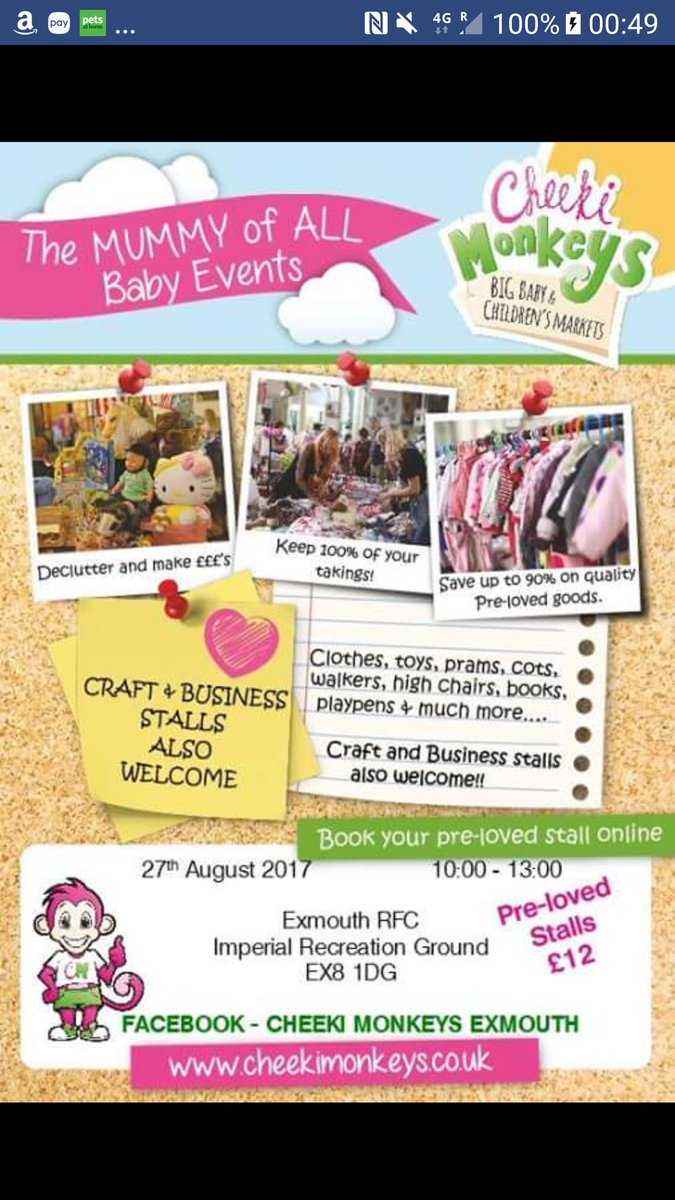 ChkiMonkyEX8's tweet photo. 27th August Book Now!!!
https://t.co/7fbGBv9E9d

#devonhour #Devon #exmouth #eastdevon #ExeterHour @Devon_Events https://t.co/ISp154bQjB