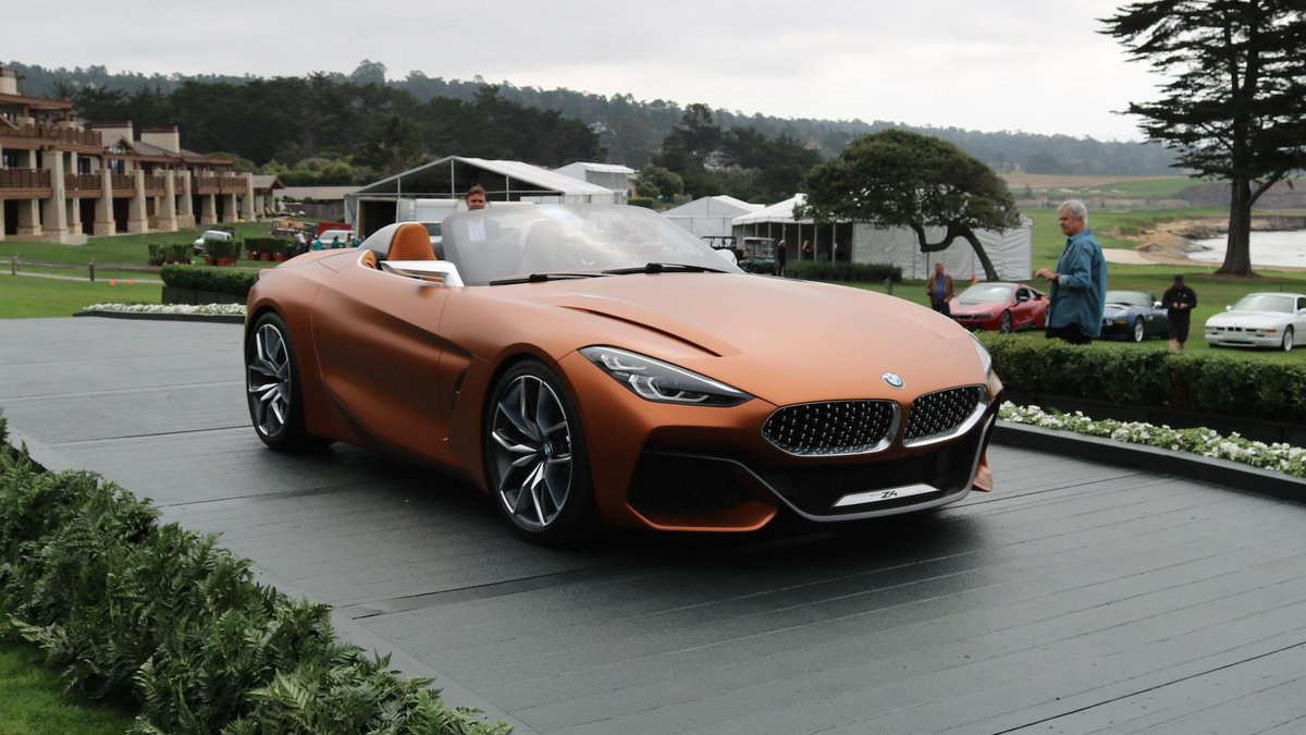 The BMW Z4 concept, introduced publicly today in Pebble Beach, is more than just a show car. See more at bit.ly/2v656OC