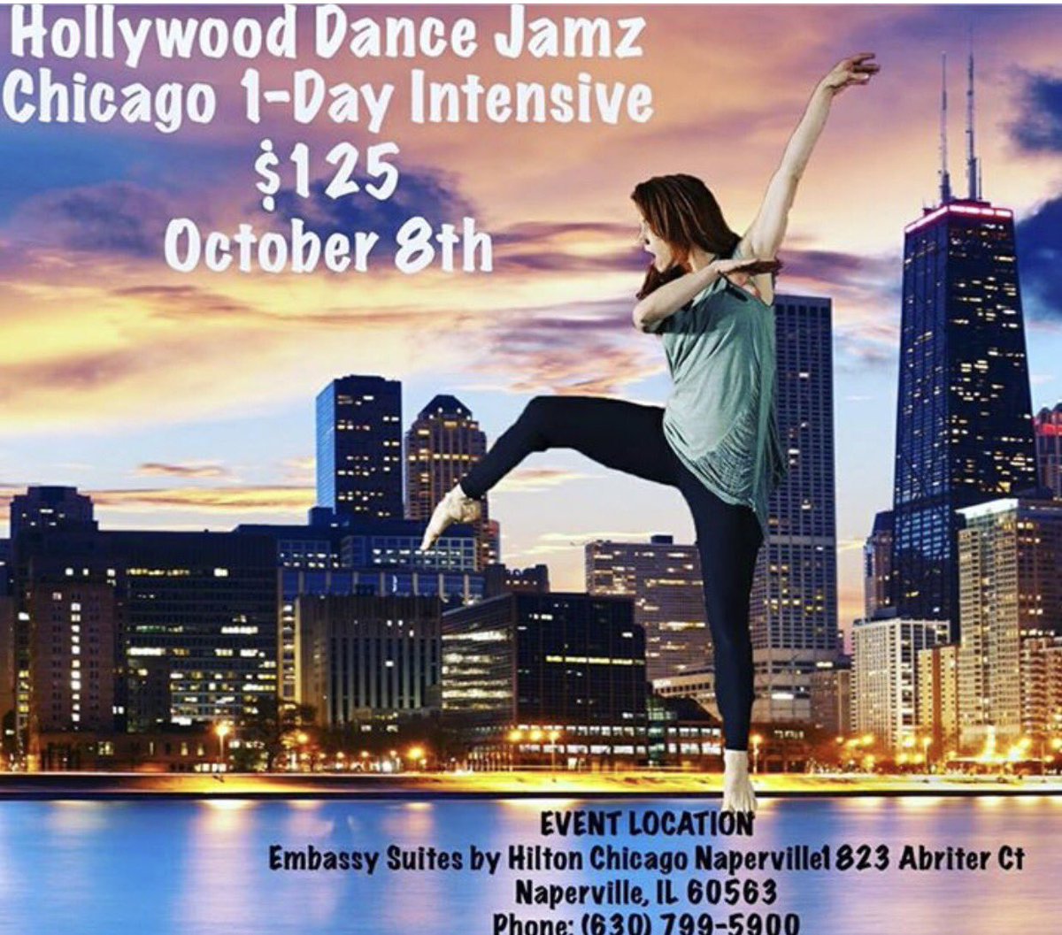 HWDanceJamz's tweet photo. Hollywood Dance Jamz Chicago 1-Day Intensive October 8th. Register at https://t.co/ML2ejmrL3k https://t.co/EY2xNqFM5V