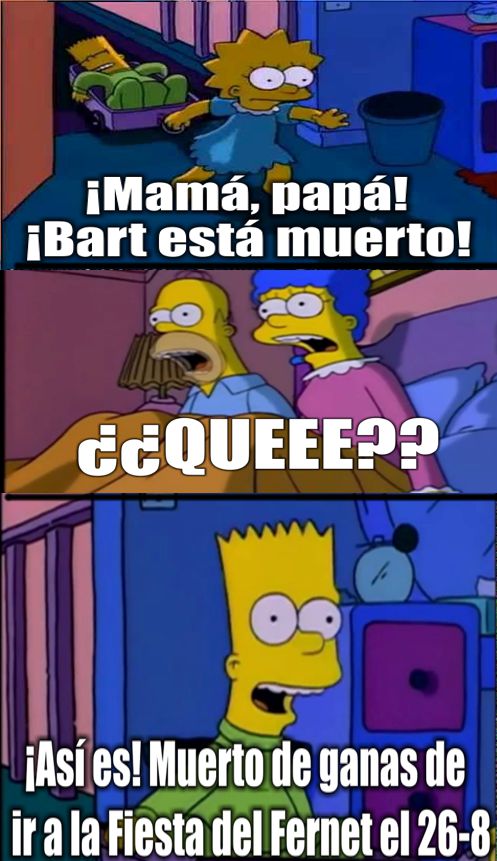 Viejocorreo's tweet photo. Sabemos que algunos esperan nuestros memes de las fiestas con los Simpsons 😎 jajaj #TodosSomosBart #FiestaDelFernet https://t.co/9S1dyGAt3z