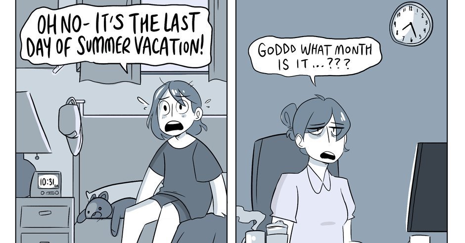 CollegeHumor's tweet photo. Back To School Season For Kids Vs Adults - https://t.co/3jszDgufP5 https://t.co/tgs49K811U