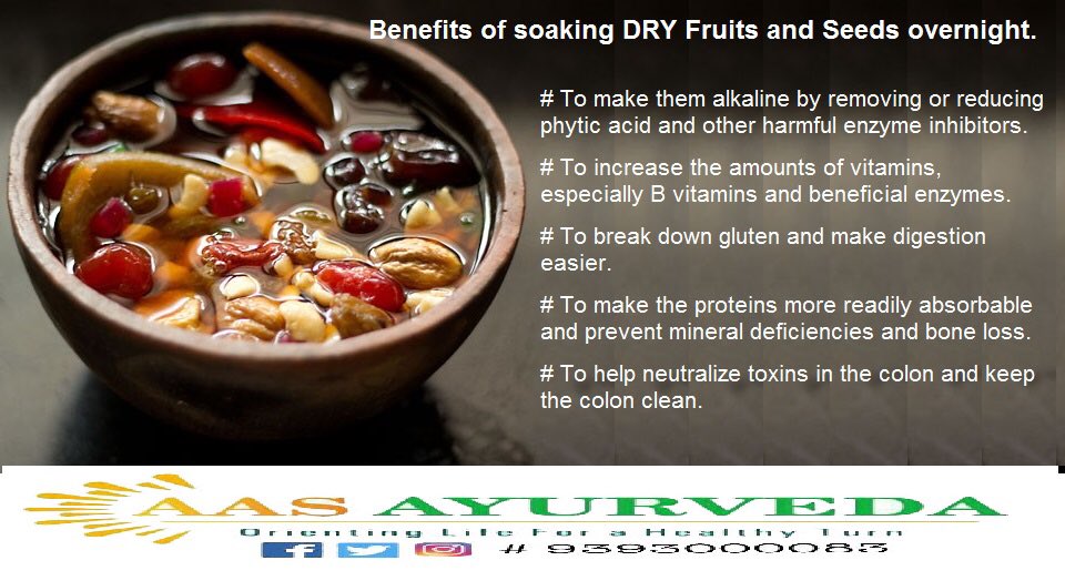AasAyurveda's tweet photo. #soakingnuts #HealthyEating #healthandsafety #dryfruits @Dr__Rainbow https://t.co/HUvJuvhzvu