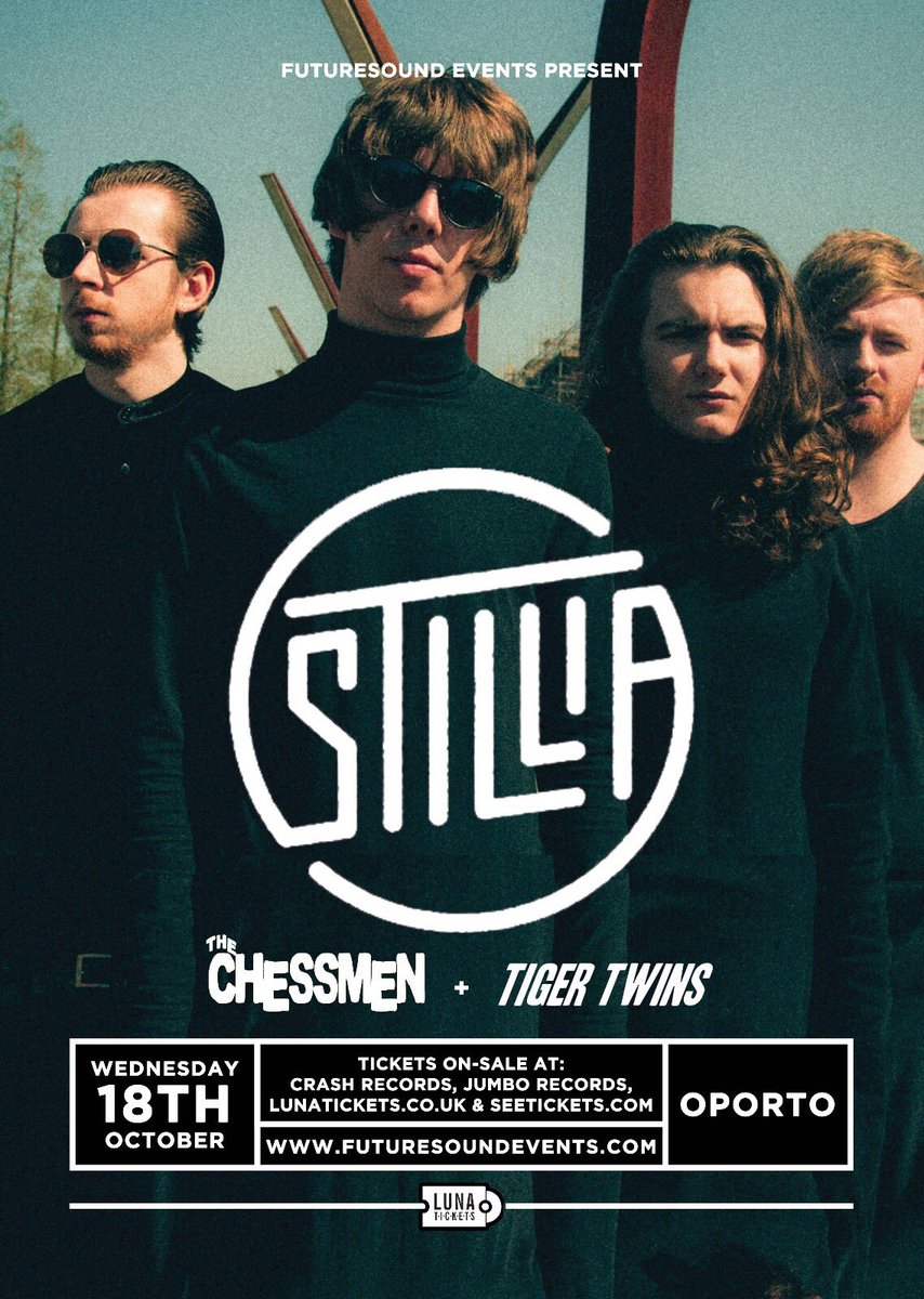 StilliaOfficial's tweet photo. SUPPORTS ADDED FOR OUR HEADLINE SHOW AT LEDDS @Oportobar @thechessmenuk AND @TigerTwinsMusic WILL BE JOINING US! TICKETS ON SALE NOW! 🖤 https://t.co/7mnBLK9ztP