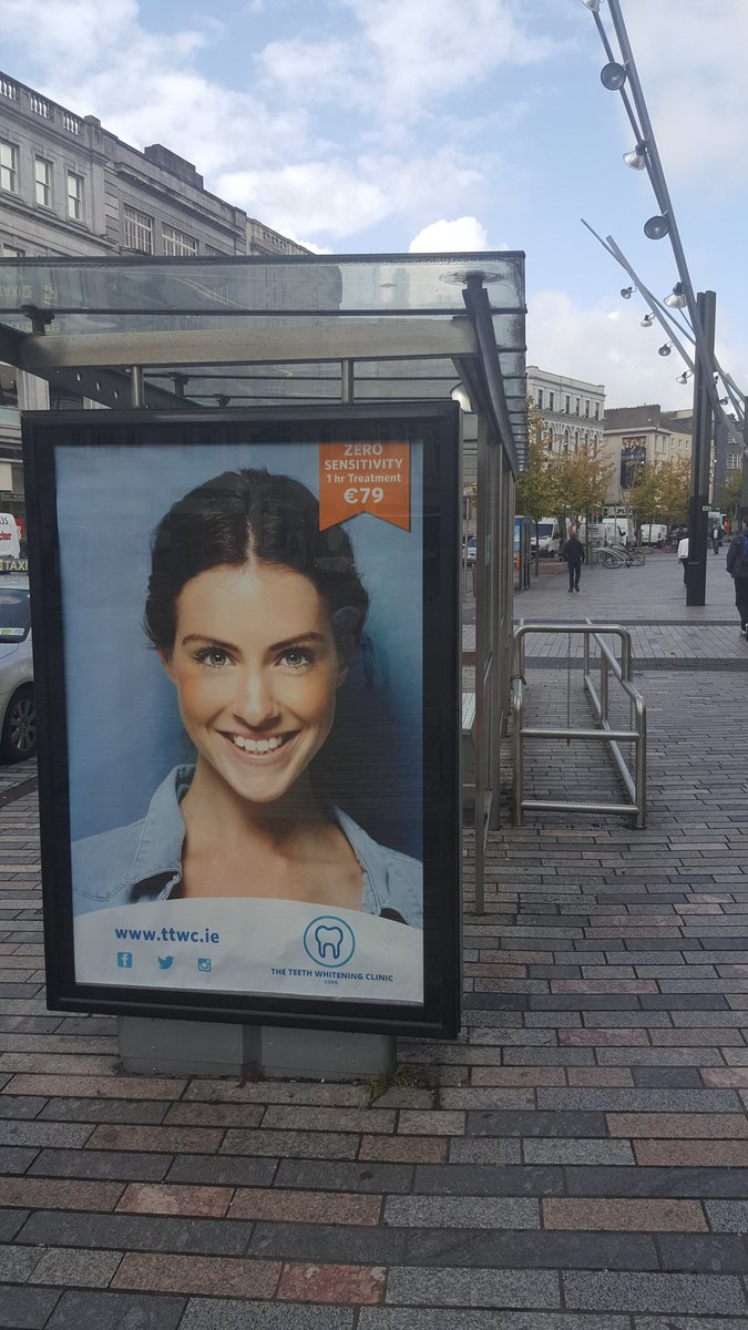 TTWCCork's tweet photo. Check out our new #ads on #patrickstreet in #corkcity centre. A #whitesmile with #zerosensitivity at just €79! #teethwhiteningcork #cork ❤️ https://t.co/DHNESaOozl