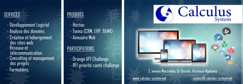 CalculusSystem's tweet photo. La technologies au cœur de vos métiers! des solutions simples et adaptées aux PMEs et aux ONGs #Calculussystem #Startup #Innovation https://t.co/Lbd6rrOjbg