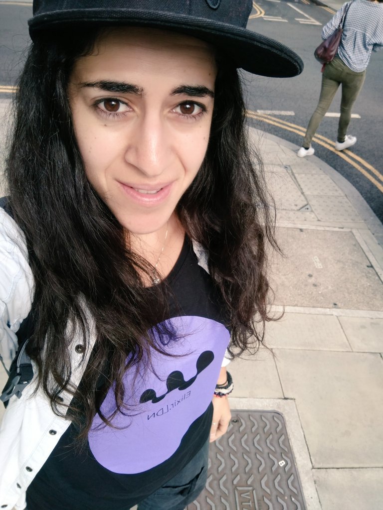 mariaInTech's tweet image. Post #ElixirLDN outfit 😂 ignore the face, didn&apos;t have coffee yet. @LdnElixir  @Honeycomb_tv
