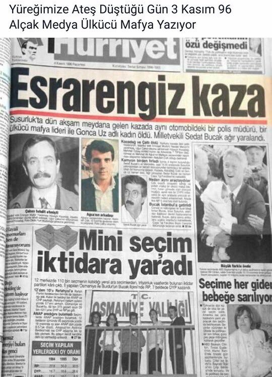 4 Kasım 1996'dan bir gazete Ne olmadığımızı anlatmaktan ne