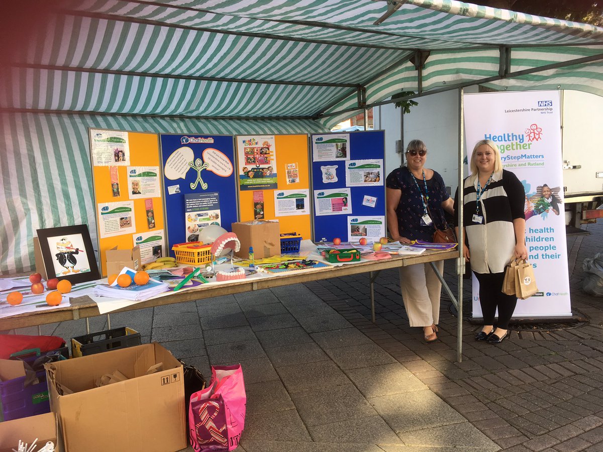 Public Health event: school readiness on the market at Hinckley town centre. <a href="/LPTnhs/">Leicestershire Partnership NHS Trust</a>
