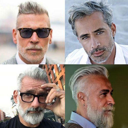 Men S Hairstyles On Twitter Silver Grey Hair For Men