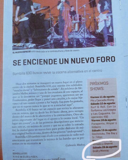 monroyband's tweet photo. Primera aparicion en medios locales
#Bombilla630 https://t.co/XdEwvHfaaH