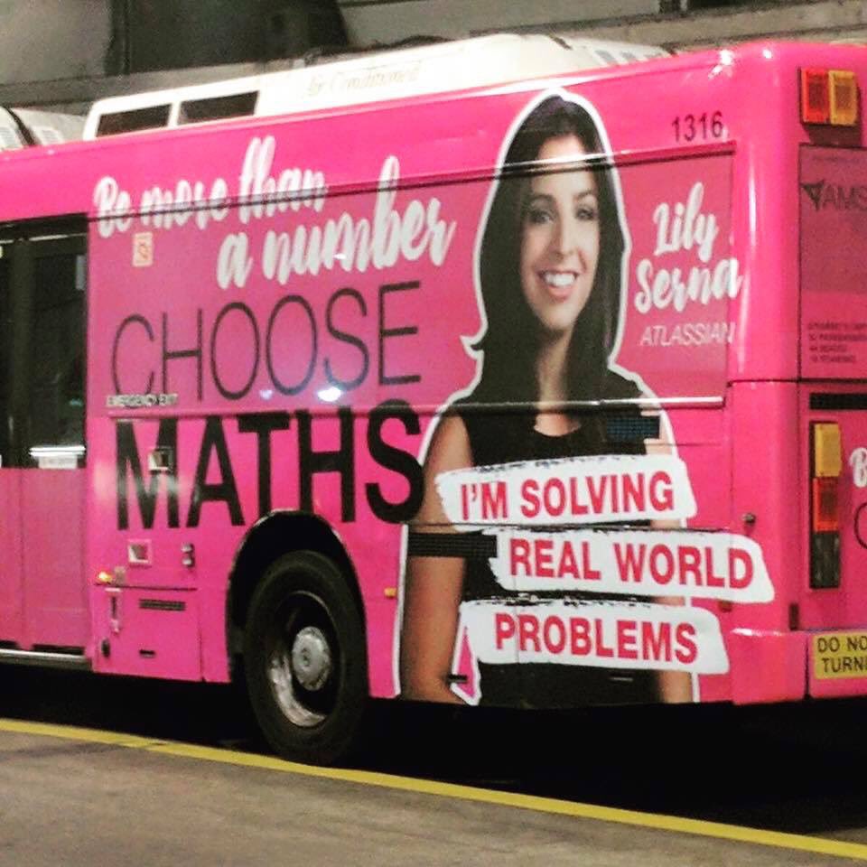 mathspace's tweet photo. What a great campaign to have across in the #CBD! Well done @SernaLily and @DiscoverAMSI #choosemaths https://t.co/JK9rJEIyEI