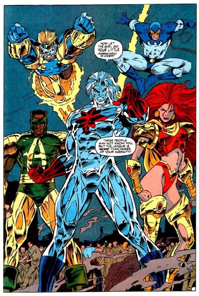 Standing with my fellow Justice League International teammates. I was trying to make Superman love me but I wasn't good enough. #TBT