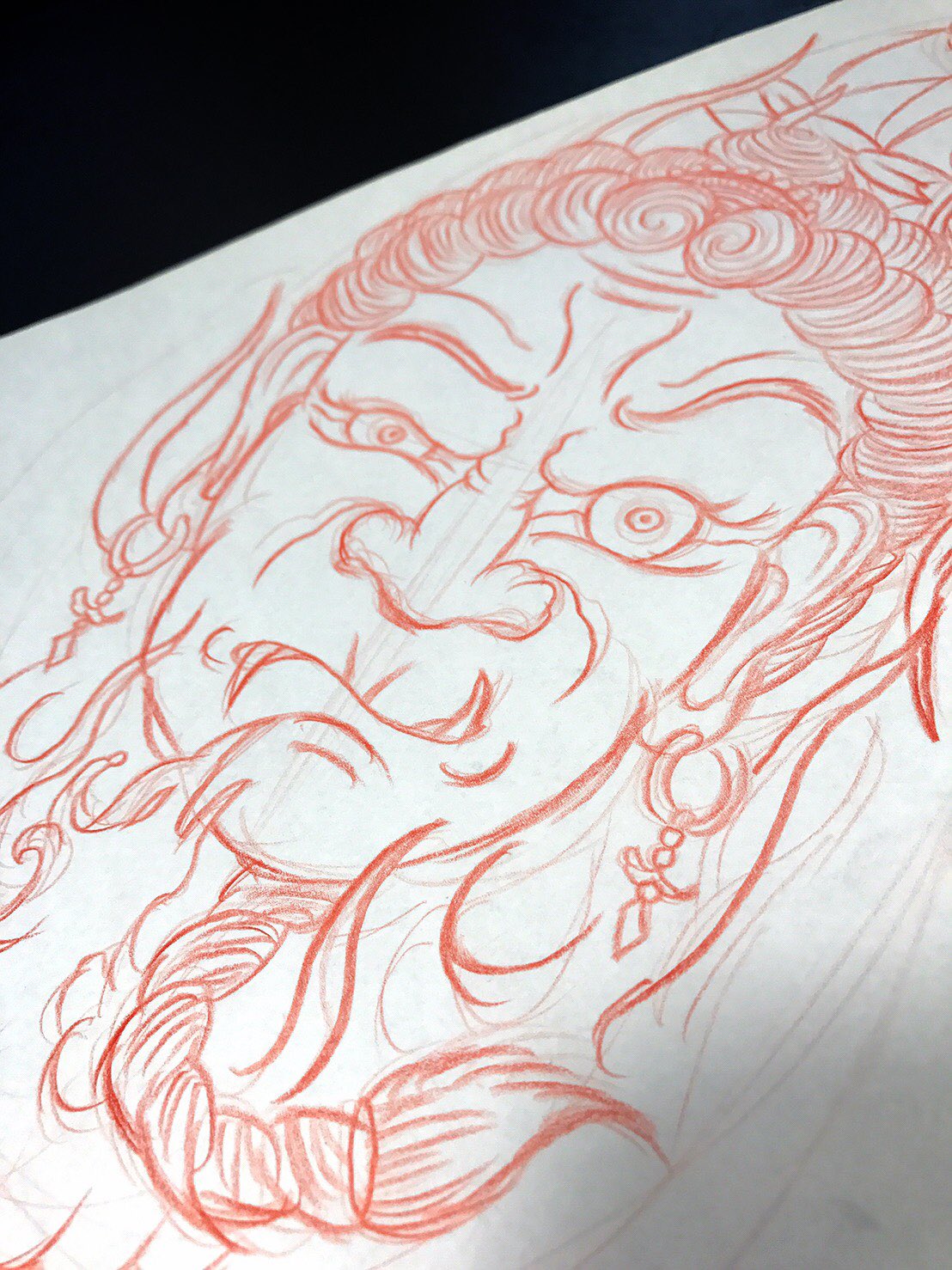 tattoo Flash 刺青 彫師 下絵　図柄 Art Work 不動明王😤 彫ゆうJapanese Tattoo Design 6/100 ご縁