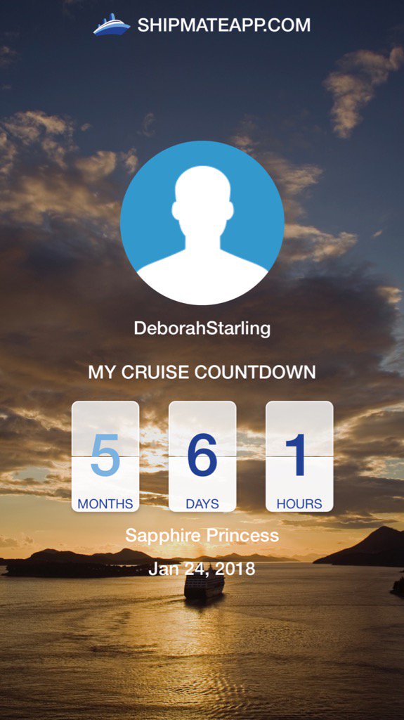 Deborah61067's tweet photo. #Cruise Countdown: 159 days until the #Sapphire Princess via @ShipMateApp https://t.co/JpiLffCvih https://t.co/Ld27C27GbU