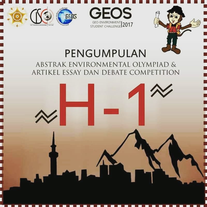 [GEO-ENVIRONMENT STUDENT CHALLENGE]

[ H-1 Pengumpulan ]

Ayo segera kumpulkan naskah idemu untuk Pembangunan Multisektor yang berkelanjutan