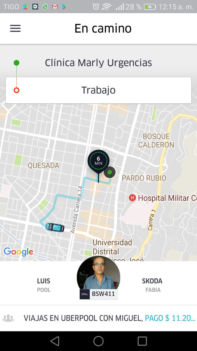 NATUCHAGODOY's tweet photo. @Uber_Col de quinta que sus conductores tomen la carrera y uno esperando aún en urgencias https://t.co/4aUXUj1XHi