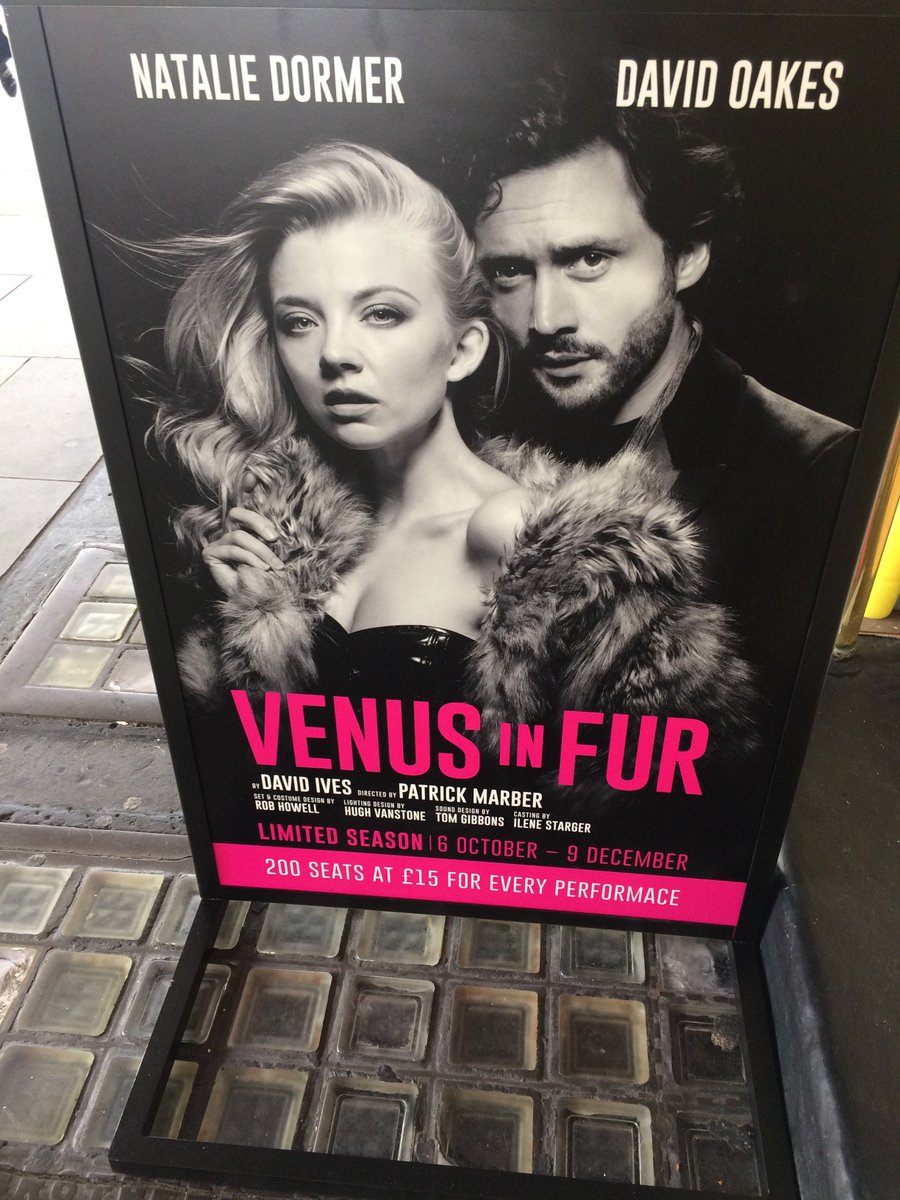 IleneStarger's tweet photo. Have you booked your tickets yet to see #NatalieDormer and @DavidOakes in Venus in Fur at Theatre Royal Haymarket? See you there! https://t.co/ZMalEJf3Lz