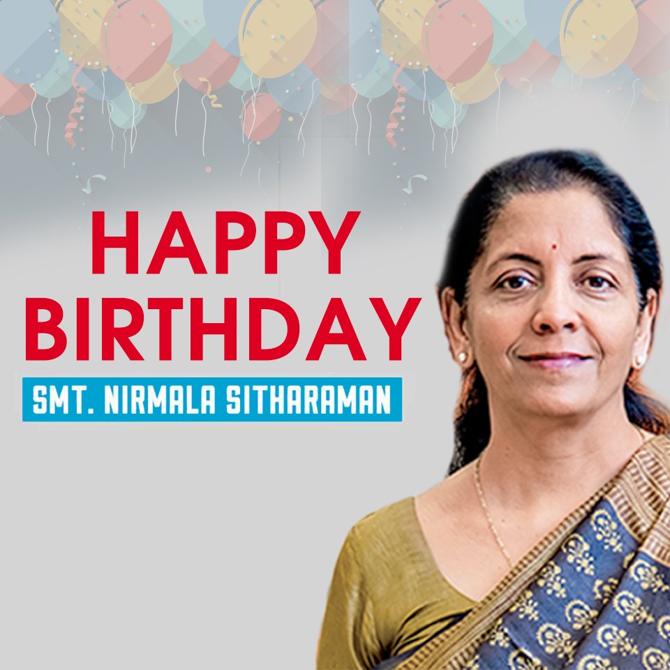 PratibhaMali47's tweet photo. जन्मदिन की हार्दिक शुभकामनाएं @nsitharaman मैडम ईश्वर आपको दीर्घायु प्रदान करे और सदैव स्वस्थ रखे
#NirmalaAtWork https://t.co/ZlaIfgFnBK
