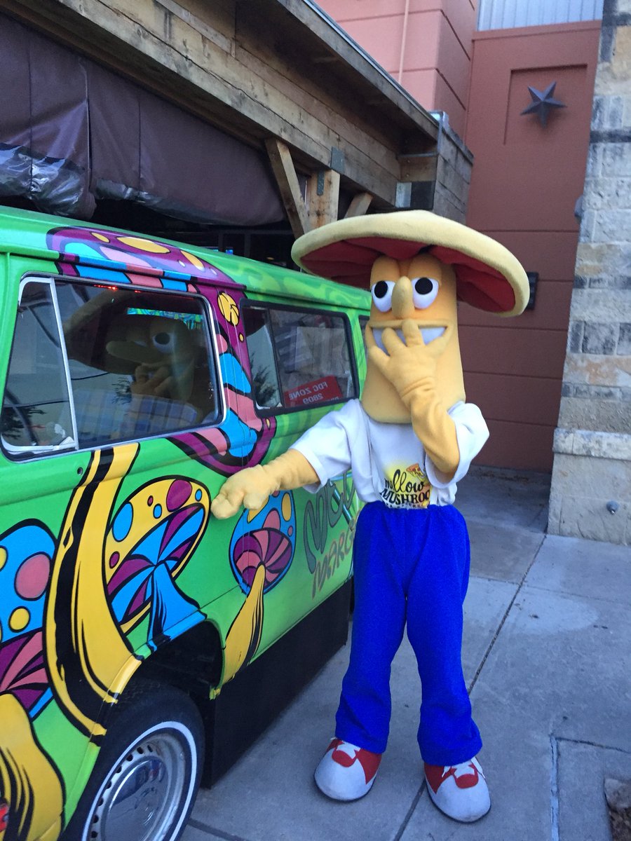 Dude Shroomington will b <a href="/MellowFrisco/">Mellow Mushroom</a> this Fri. &amp; Sat. Night. Come Eat, Get a Pic, Hang Out. I hear Dude likes to give out random Prizes