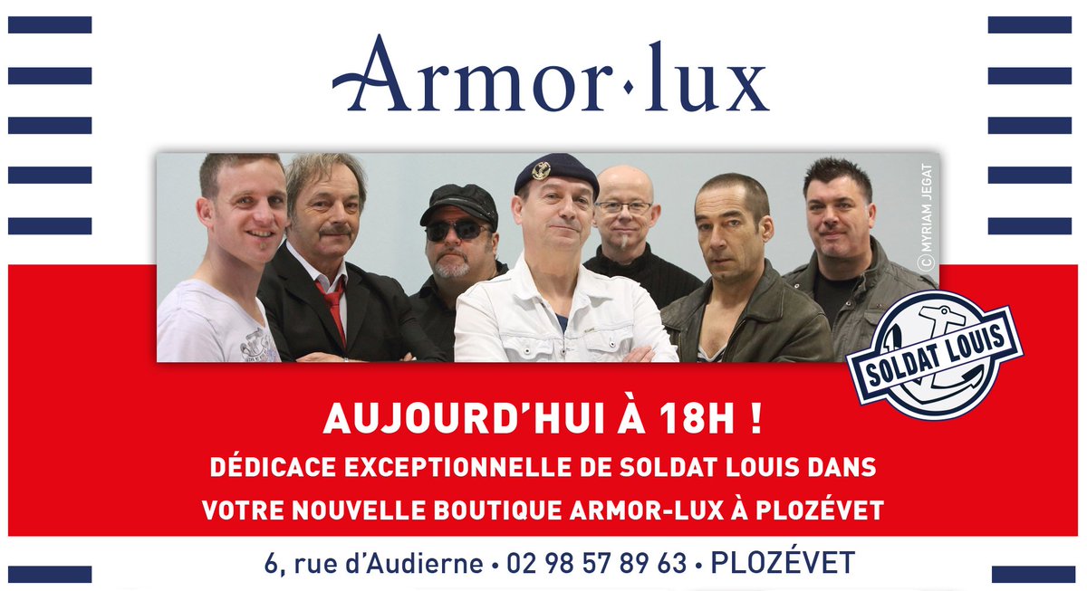 Soldat Louis remet les voiles et vous attend nombreux à Plozévet 🎶🎶. Venez les rencontrer dans notre nouvelle boutique à Plozévet 🎶️🎷