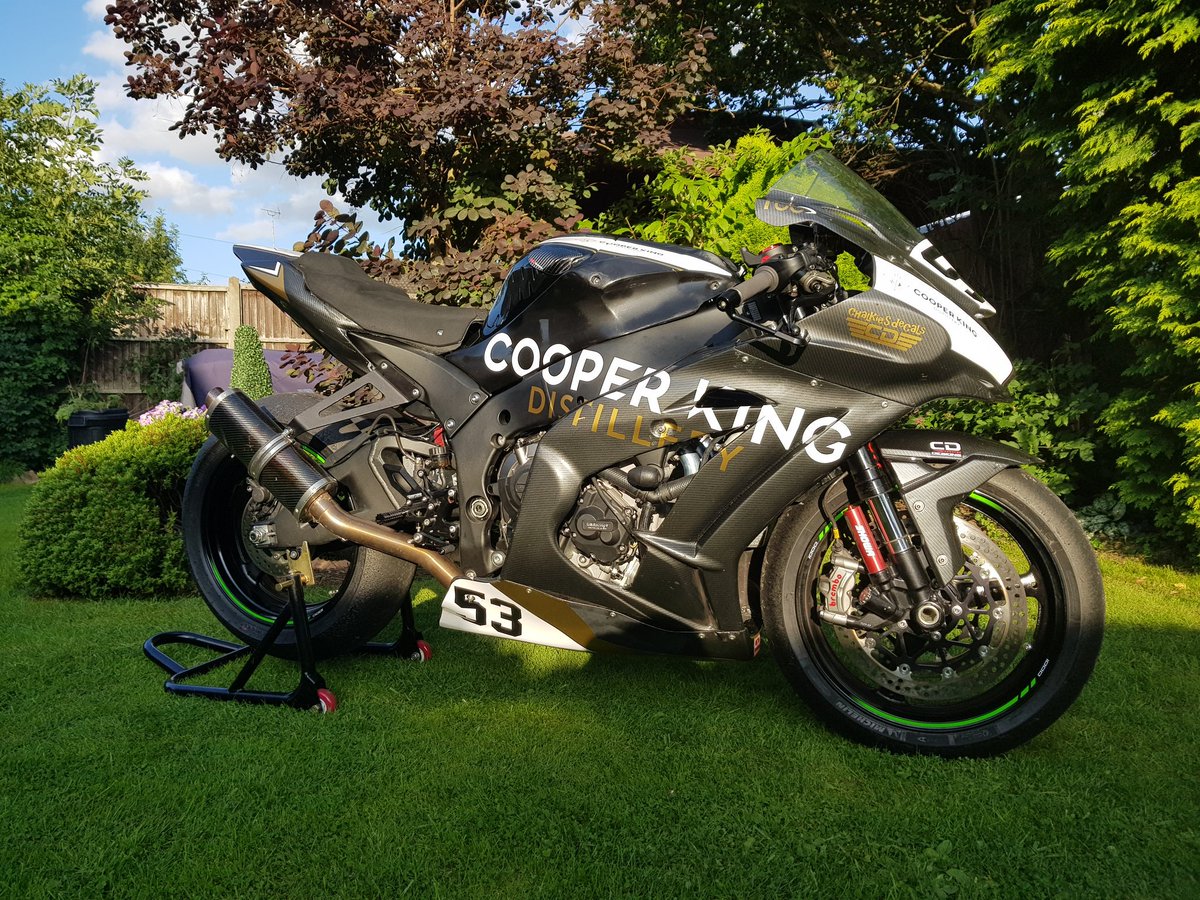 Zx10r with a minimal livery applied.