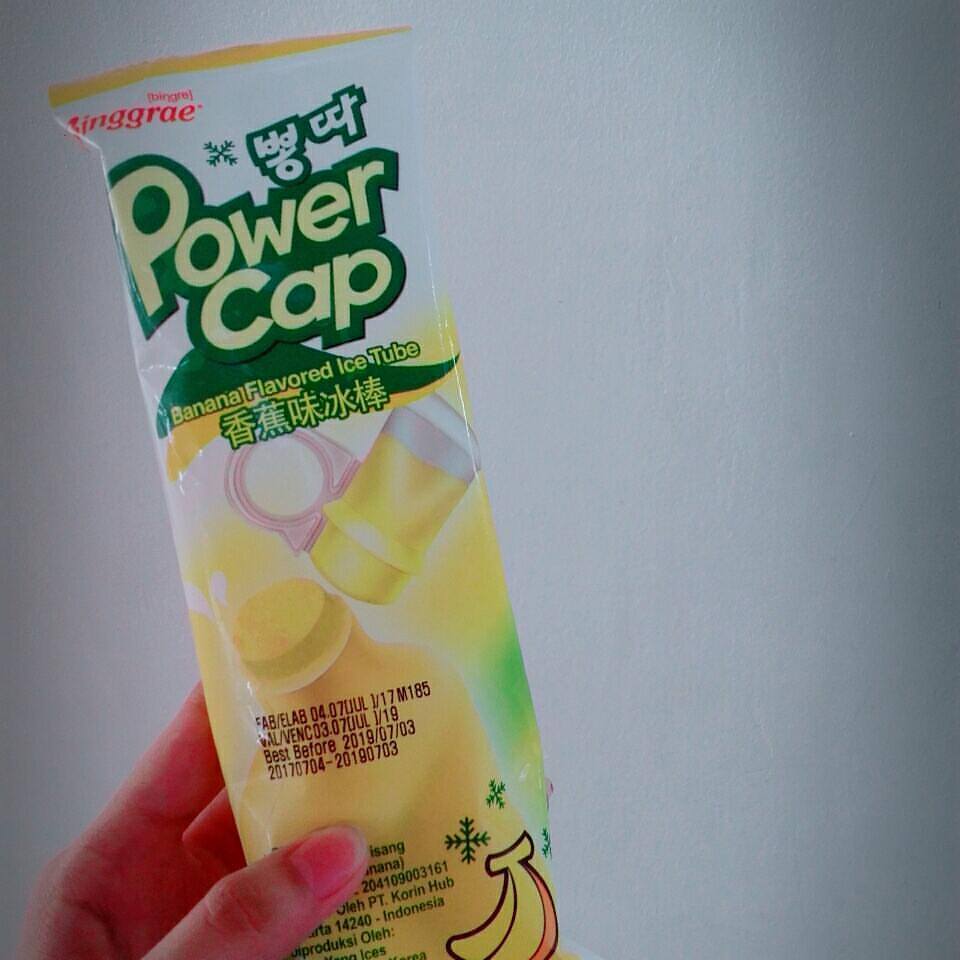 szejustinekei's tweet image. Power cap 바나나 flavor 😋

#바나나  #binggrae #powercap #banana