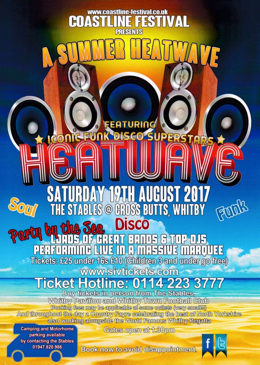 CoastlineThe's tweet photo. Not Long Now ! Tickets Available On The Gate !🎶😊🕺🌞🎉🎸🍺🥂⛺️ • Gates Open 1.30 pm @WhitbyTownFC @Tweet2Yorkshire @WhitbyWhatsOn @HotUKFestivals https://t.co/nU5KK2GwXO