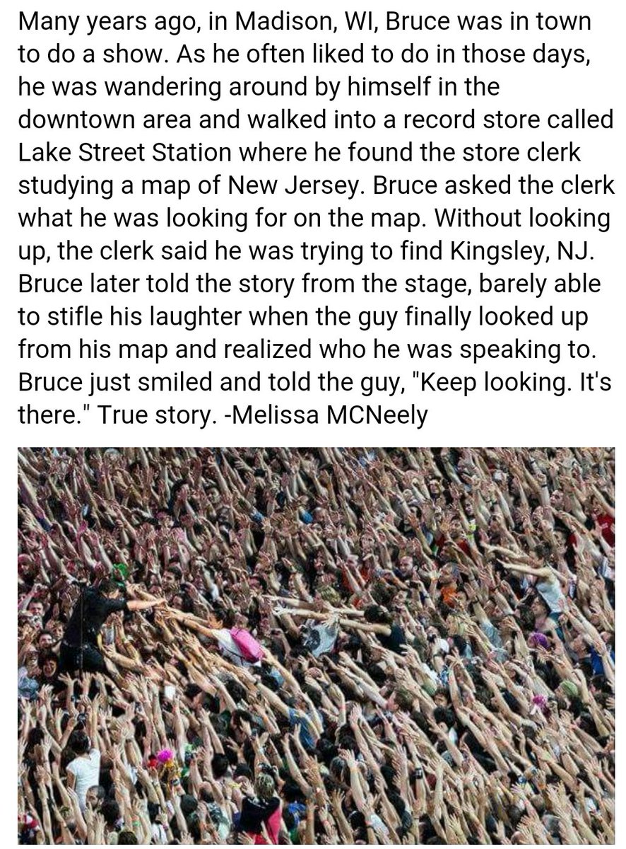 One of many stories of Bruce Springsteen 😆