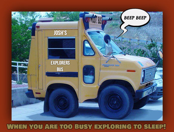 Cheekyoziechick's tweet image. @i_am_joshyo  Too cute not to show you. #ConvertedSchoolBus #ExploringWithJosh #Explorers