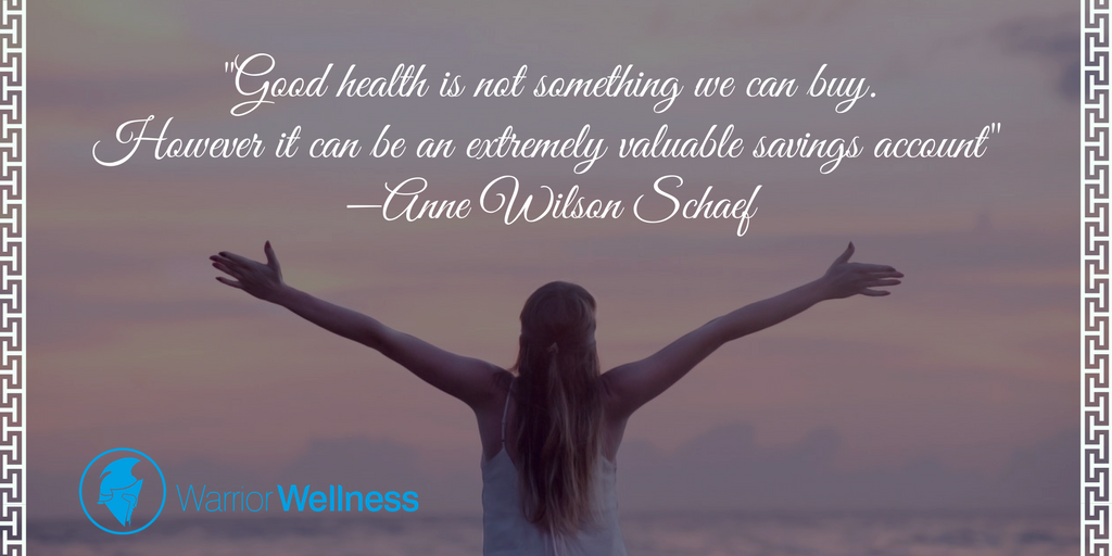 warriorwellAU's tweet photo. "Good health is not something we can buy. However it can be an extremely valuable savings account" #warriorwellness https://t.co/bXtCgo5xbc
