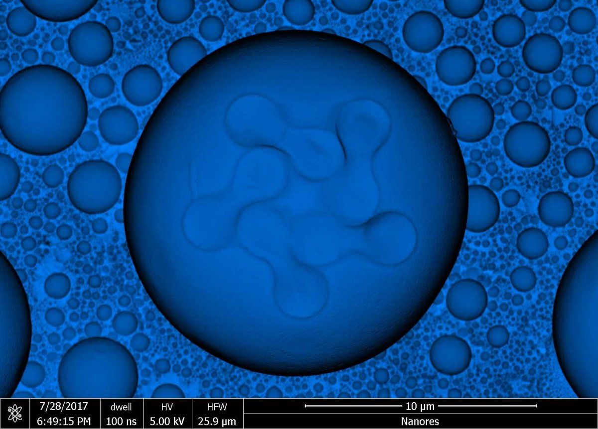 mitefcee's tweet photo. Znak firmowy #Nanores, #stratup-u z 1. edycji akceleracji @mitefpoland, wytworzony na kulce cyny o średnicy 15 mikrometrów! Woow! https://t.co/FK9mMygRIN