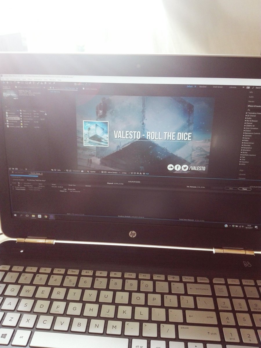 valestomusic's tweet photo. Everything set for tomorrow's release, rendering the final seconds of the video right now 😁 https://t.co/Xmho2a7T2t