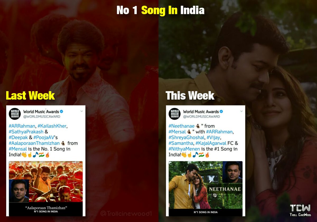 nirushanth5's tweet image. Sema Gift For Us #Mersal 

And Also @Atlee_dir Reached 1M Followers in Twitter 😍
#1MFollowersForMersalAtle