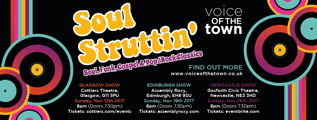 Exciting November shows... Soul Struttin'! Info/Tickets: voiceofthetown.co.uk/news/november-… #VOTT #edinburgh #glasgow #newcastle #soul #funk #livemusic