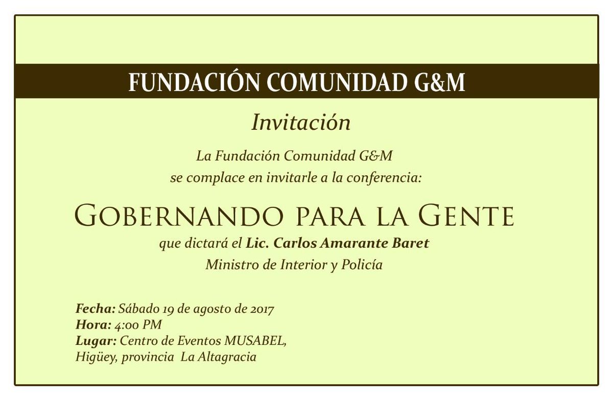 👇🏼👇🏼Mañana estaremos en Higüey con <a href="/CarlosAmaranteB/">Carlos Amarante Baret</a> y su conferencia "Gobernando para la Gente" a las 4pm