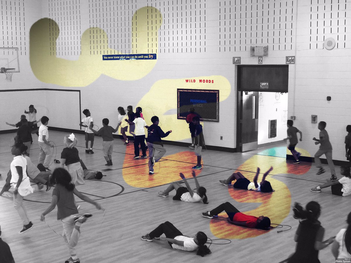 Crossfit mixed with jogging. #kidscrossfit #wod #differentiation #workinghard #bigclass @WESWildcat #maximizingspace