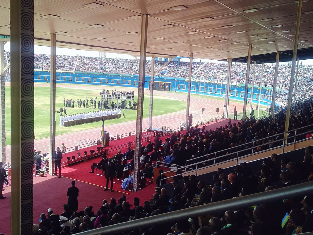 nathmunya's tweet photo. I have lost count of Heads of State/Gov but it's a pan-African party #KagameInauguration #PKInauguration #RwandaDecided https://t.co/DP3qQ4dGiL