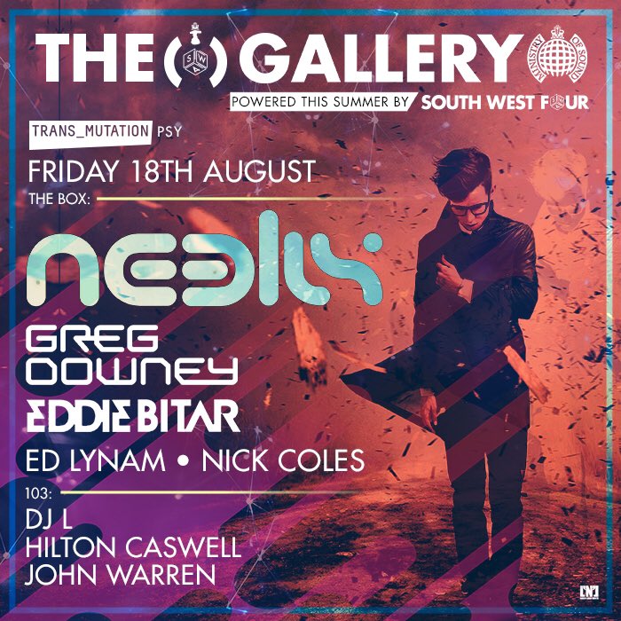 DFleuty's tweet photo. Today roll on @neelixmusic &amp; @EddieBitar @ministryofsound @thegalleryclub !!!!! #MyChurch #psytrance #TechTrance 🎉🎉🎉🎉🎉 https://t.co/b3Fwg1C4Iv