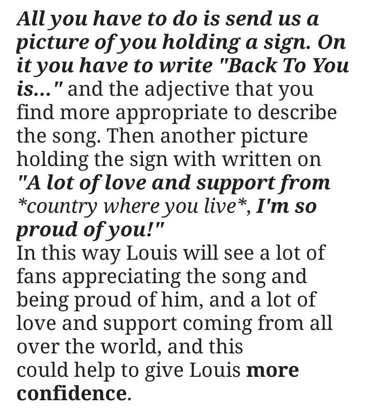 LouisTPromotion's tweet photo. This is our new #BackToYouSupportProject ! Hope you'll like this and join us, it would be a pleasure doing this for Louis.💙 https://t.co/2vvCQ8eBF2
