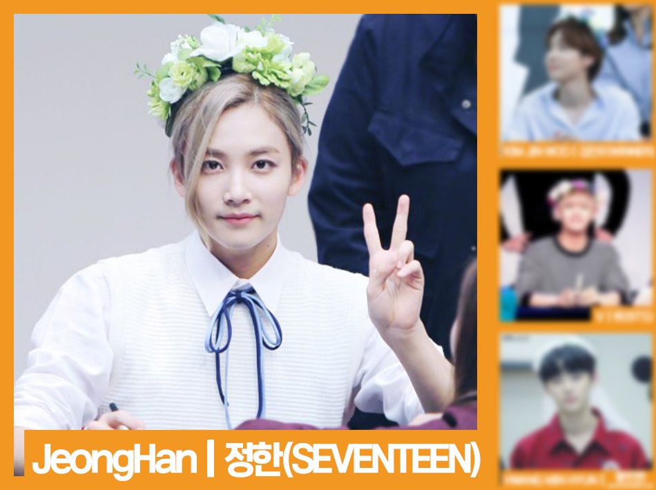 1theK's tweet photo. [RT it!] Pick the best idol who looks nice with a flower crown! 화관이 잘 어울리는 남자아이돌은? #JeongHan #정한 #SEVENTEEN #세븐틴 https://t.co/hNZU5yYmwL