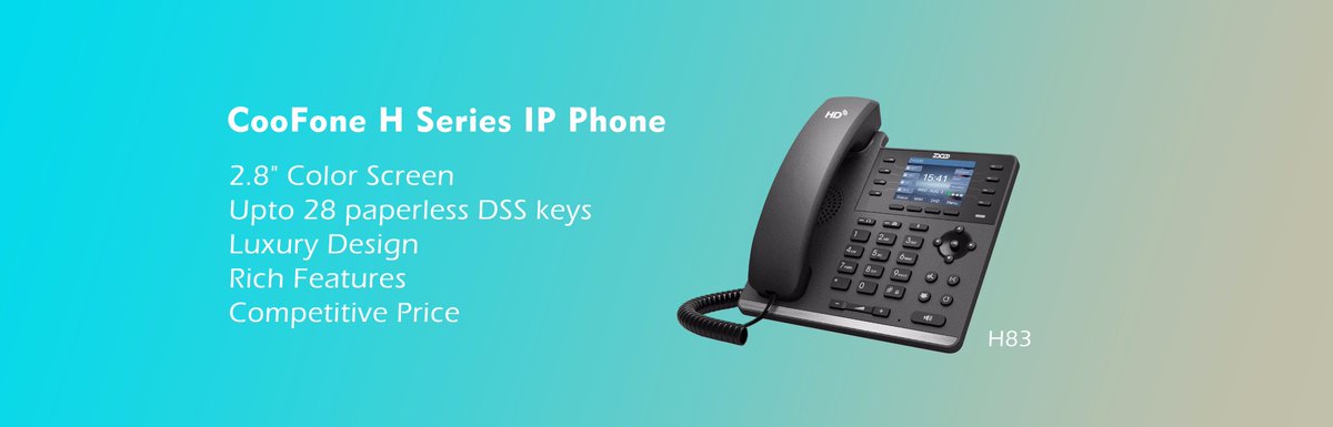 ZYCOO_VoIP's tweet photo. Partner reviewed H83, "the BLF DSS key is awesome that you can't expect such features on the same pricing IP Phones".https://t.co/uxpiHIKC8T https://t.co/CXelNl1Tsp