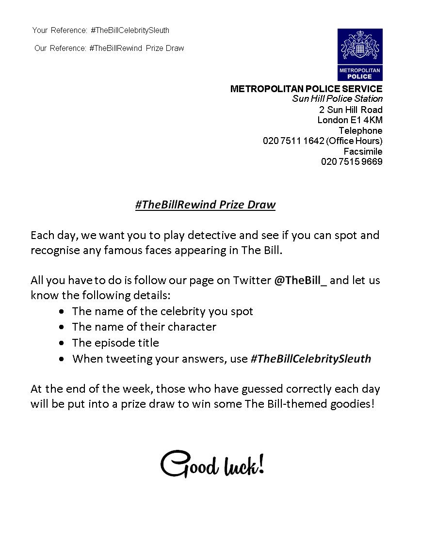 Series 1 Episode 5 of #TheBill is on UKTV Drama at 12noon! Here's todays #TheBillCelebritySleuth clue &amp; info