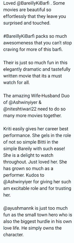 OnlyKriti's tweet photo. Hey @Ashwinyiyer @kritisanon @BareillyKiBarfi can we have a sequel already? #BareillyKiBarfi https://t.co/72vX1xwtn2