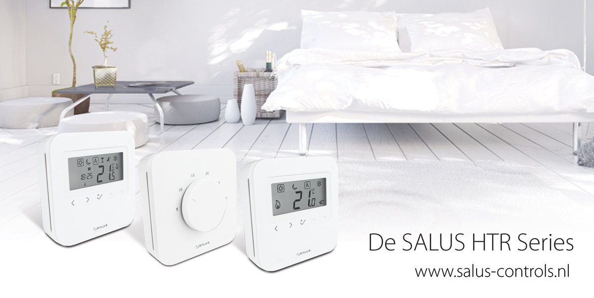 Heeft u het heet gedurende de zomer… SALUS biedt u de oplossing met de HTR-lijn voor verwarmen en koelen. #SmartHome #verwarmen #domotica