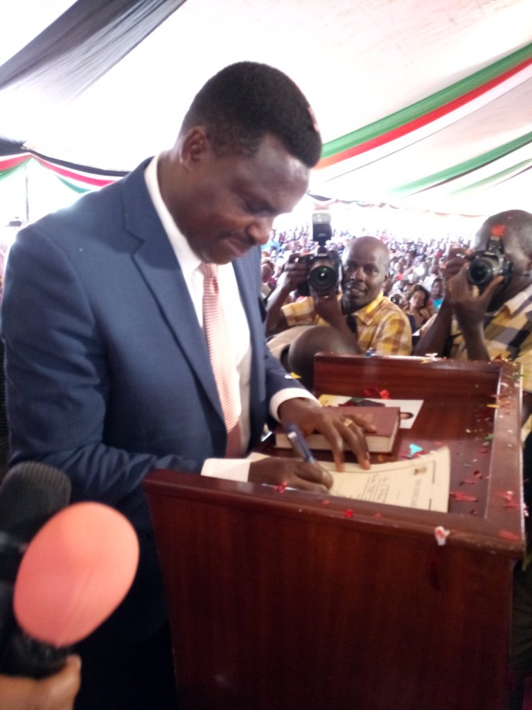 It is official. This document will serve as a reminder of my solemn promise to serve the people of Tharaka Nithi County as Governor.