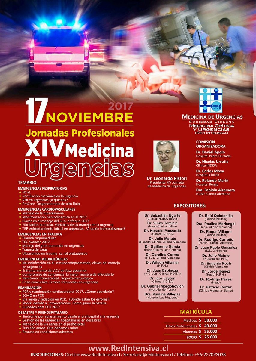 MRedintensiva's tweet photo. 17 de Noviembre, jornadas multiprofecionales de urgencia. Todos invitados. https://t.co/tzOZuLjGxj